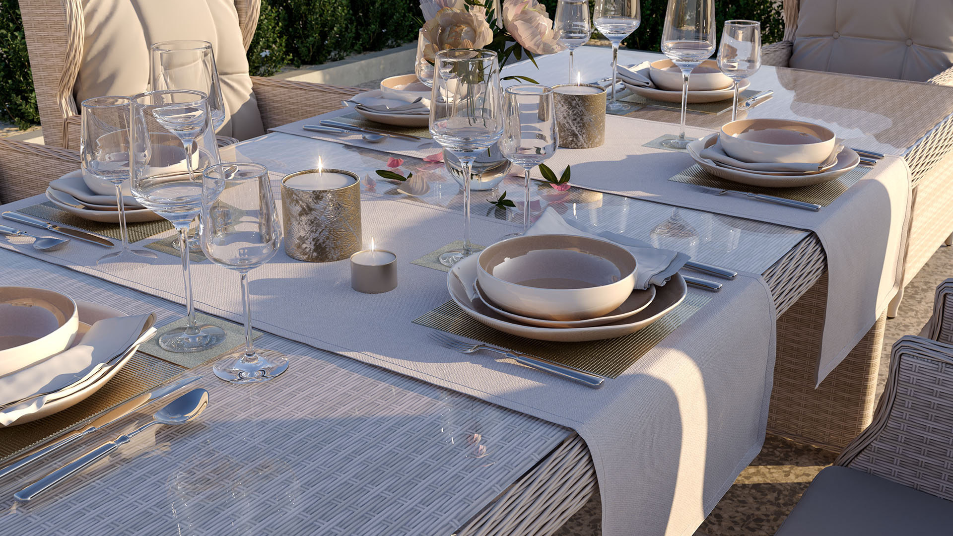 Outdoor Tischläufer · Garten & Terrasse