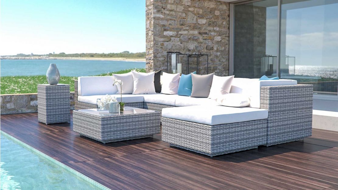 Rattan Gartensofa aus Polyrattan preiswert im Gartenmöbel Shop