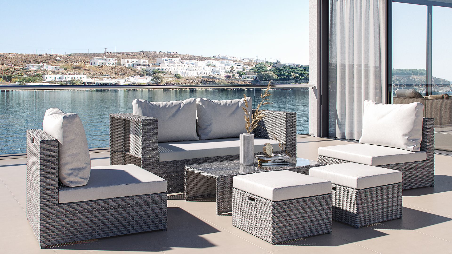 Modulare Rattan Sitzgruppe Napoli artelia
