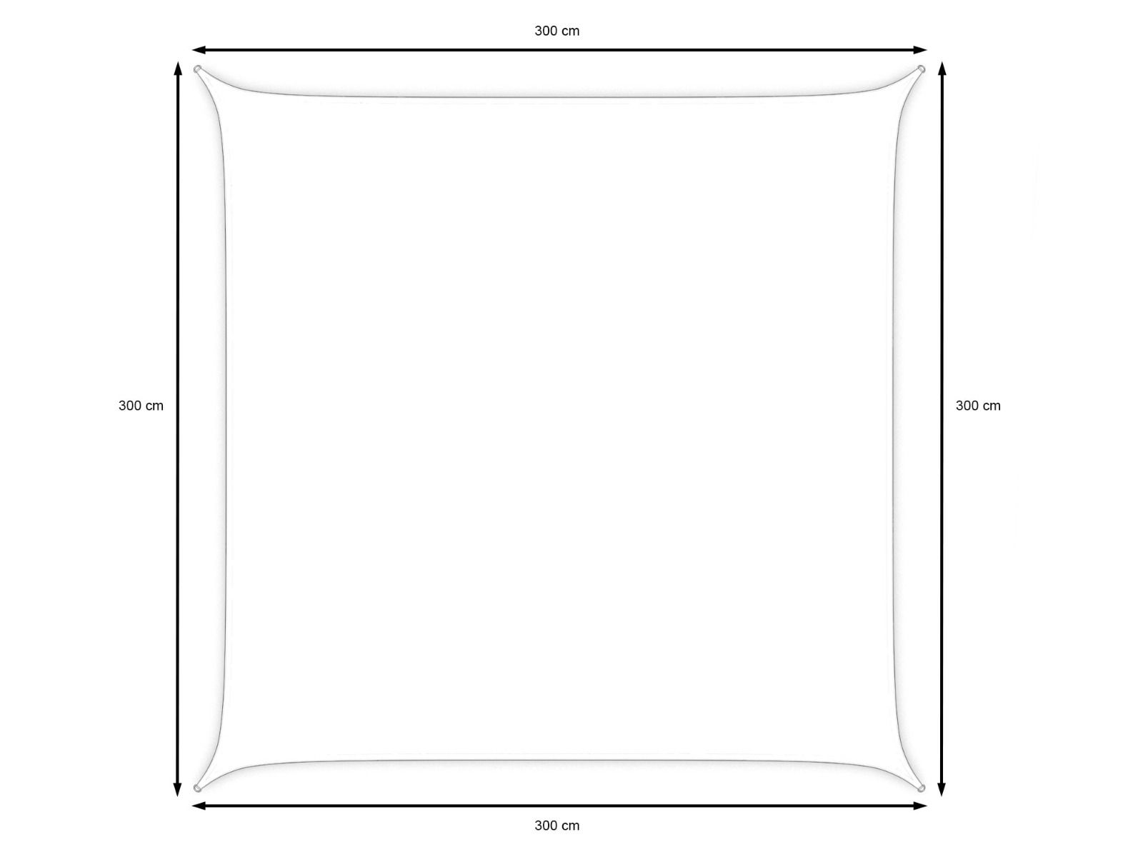 SONNENSEGEL - QUADRATISCH 3X3 M
