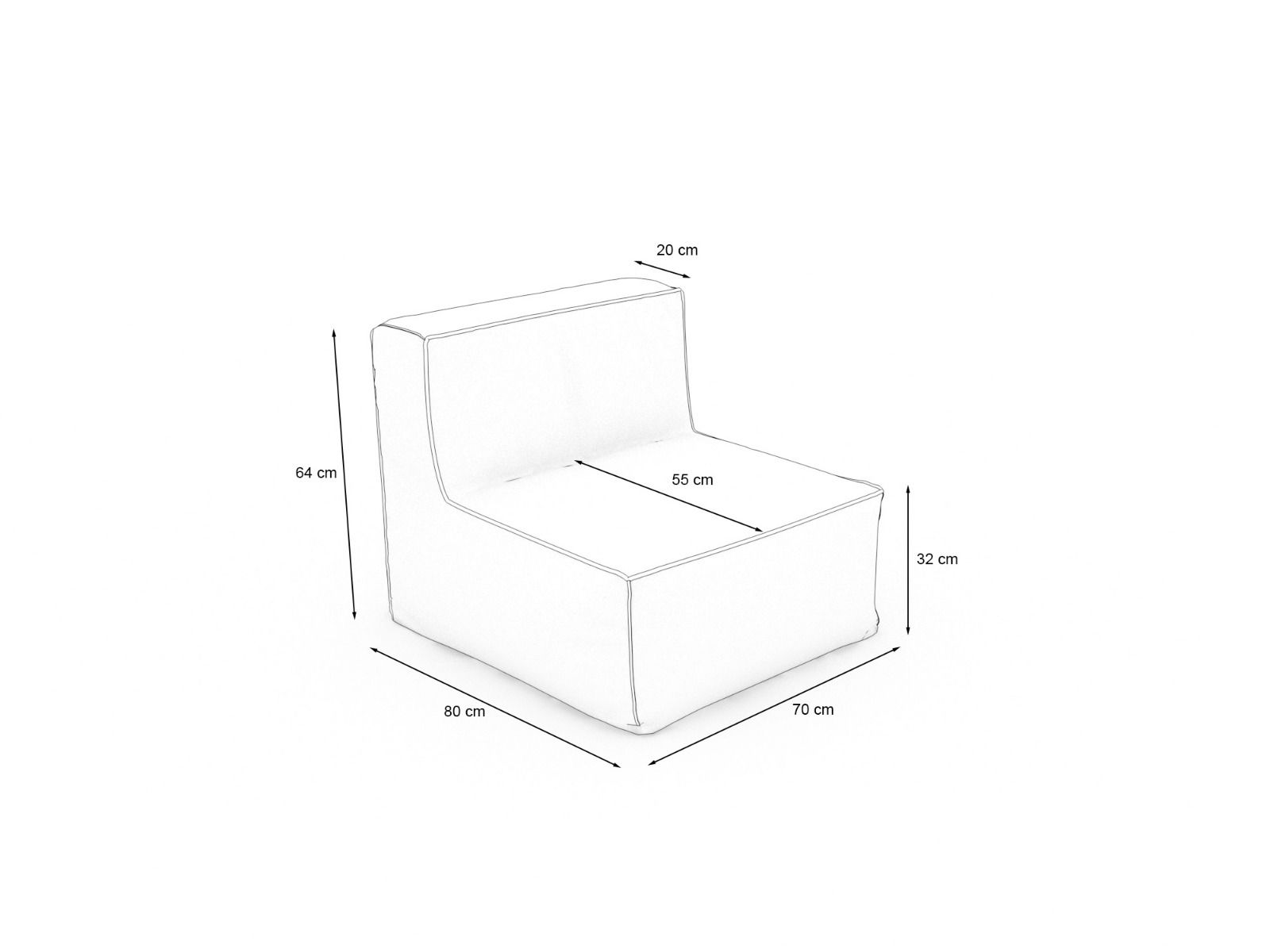 SAMBA LOUNGESESSEL FüR MODULARES SOFA