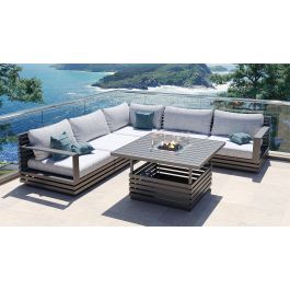 RN-1 M Eck-Lounge Garnitur mit höhenverstellbaren Feuertisch | artelia.de