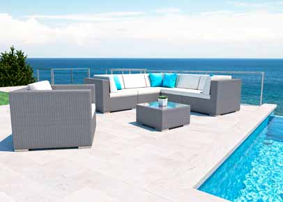 ARTELIA Lounge Garten Eckcouch aus Polyrattan im Angebot kaufen