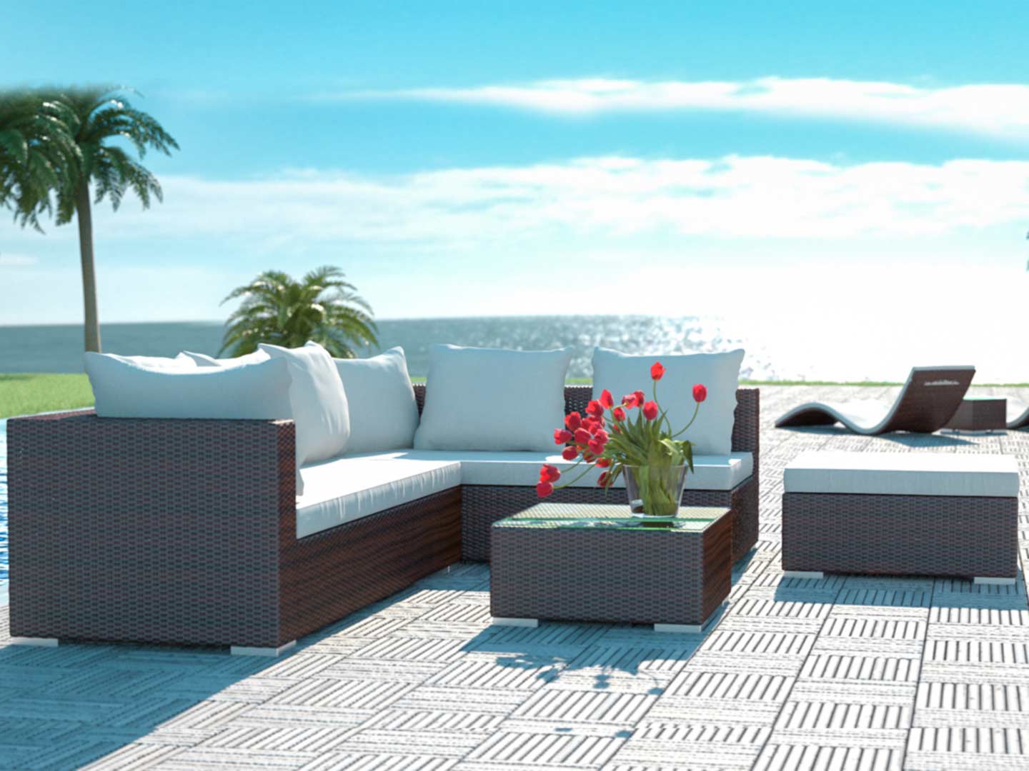 Polyrattan Sitzgruppe Aliando