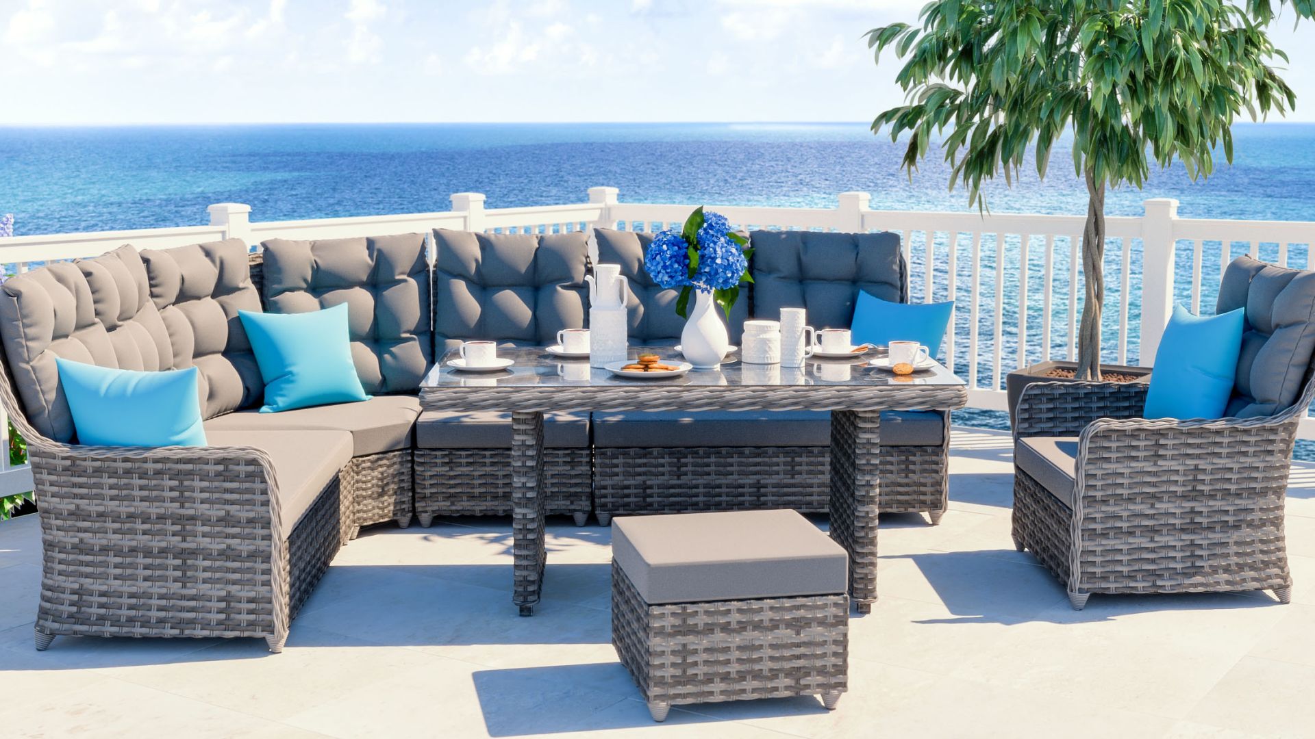 ARTELIA | Gartenmöbel Esstisch Set im Lounge Design günstig im ... ARTELIA | Gartenmöbel Esstisch Set im Lounge Design günstig im ...