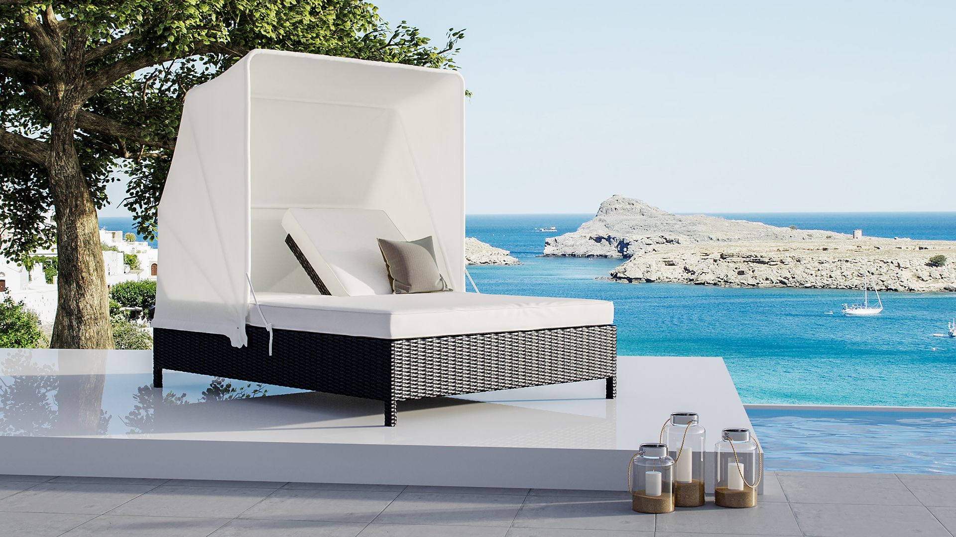 Gartenbett Rattan sdatec.com