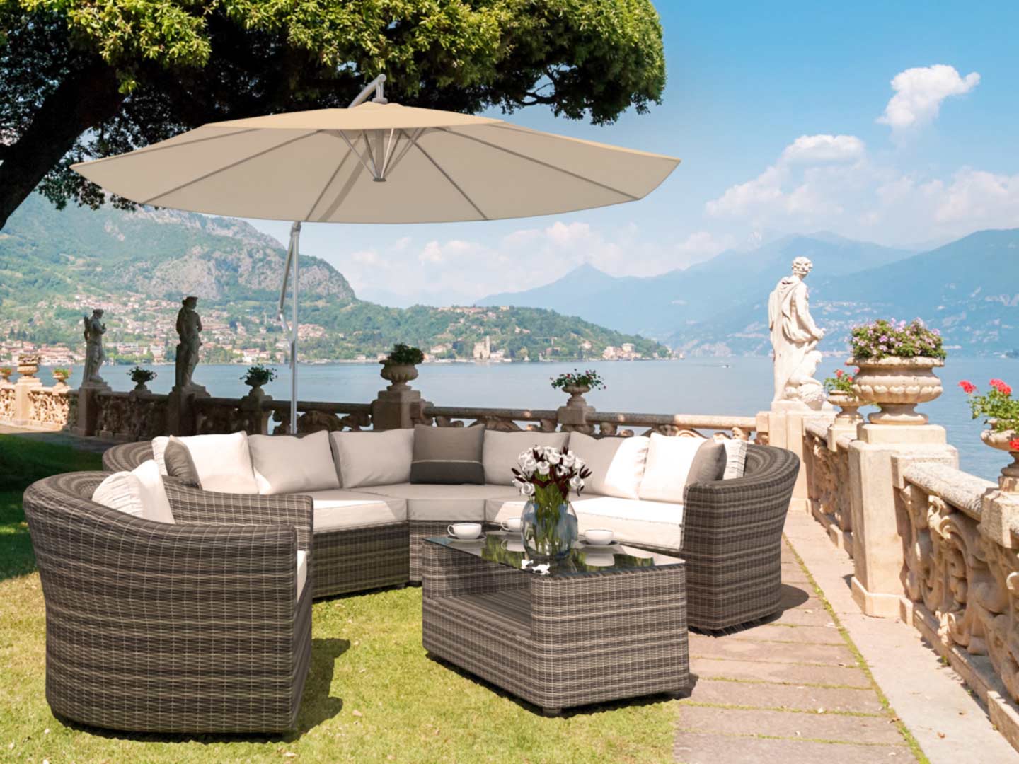 Polyrattan Ecklounge Rondino