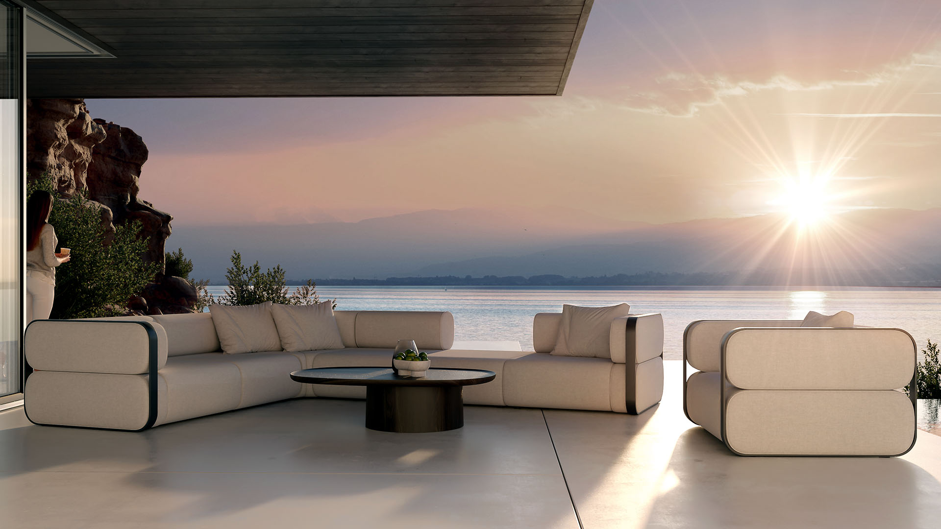 Die perfekte Möblierung, um Ihrer Terrasse ein elegantes Flair zu verleihen...